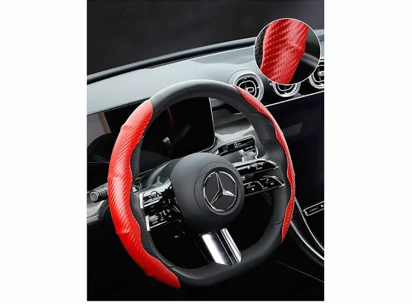Carbon_Fiber_Red_Pattern_Steering_Wheel_Cover,_Men'S_And_Women'S_Safe_And_Non-Slip_Car_Accessory_Compatible_With_All_Cars