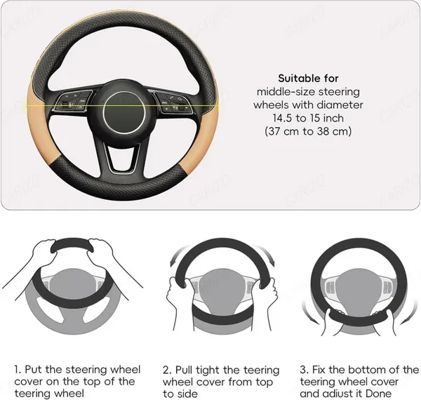 Comfygrip_Steering_Wheel_Cover_Black_&_Beige,_Antislip_Grip,_Odourless_Material,_Sporty_Premium_Look