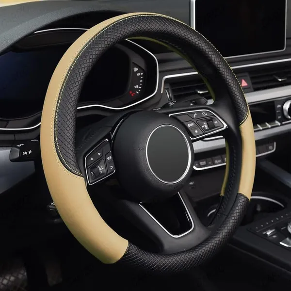 Comfygrip_Steering_Wheel_Cover_Black_&_Beige,_Antislip_Grip,_Odourless_Material,_Sporty_Premium_Look
