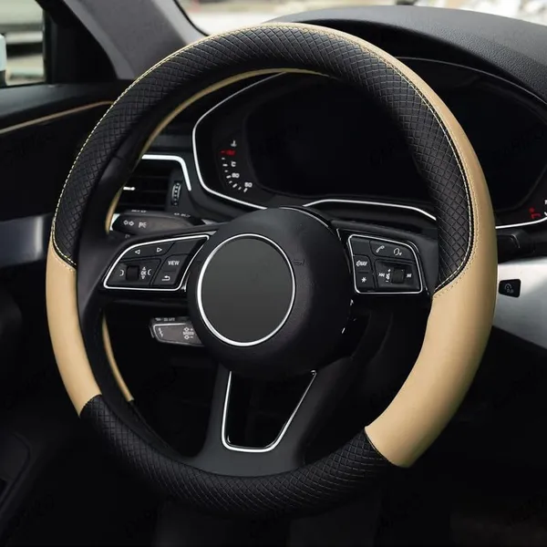 Comfygrip_Steering_Wheel_Cover_Black_&_Beige,_Antislip_Grip,_Odourless_Material,_Sporty_Premium_Look