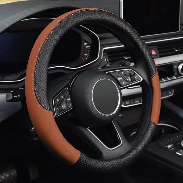 Comfygrip_Steering_Wheel_Cover_Black_&_Brown,_Antislip_Grip,_Odourless_Material,_Sporty_Premium_Look