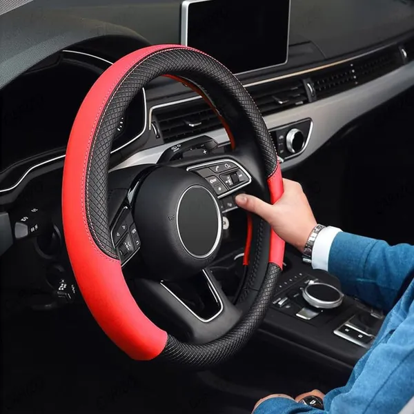 Comfygrip_Steering_Wheel_Cover_Black_&_Red,_Antislip_Grip,_Odourless_Material,_Sporty_Premium_Look