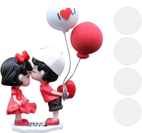 Cute_Cartoon_Couple_Dashboard_Ornament_–_Miniature_Balloon_Figurine_Decoration,_Fairy_Tale_Bonsai_Style_(Red)