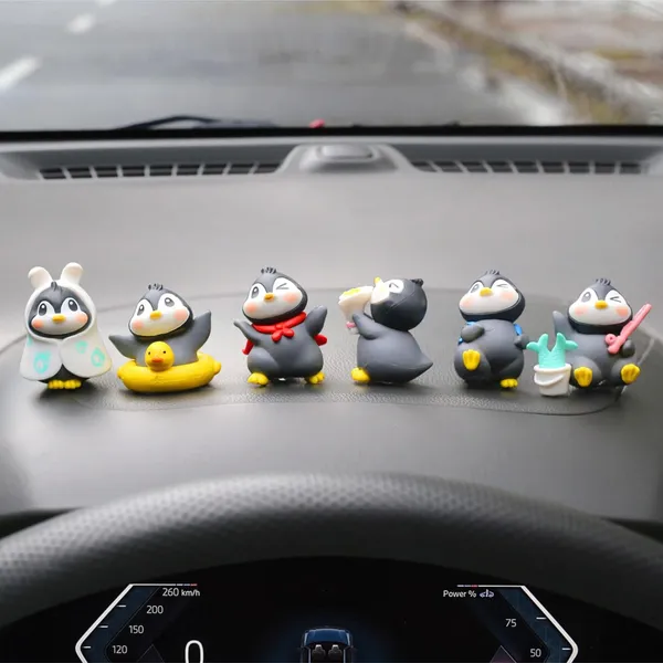 Cute_Penguin_Car_Dashboard_Figurines_–_Set_of_6_Mini_Cartoon_Ornaments_for_Adorable_Interior_Decor