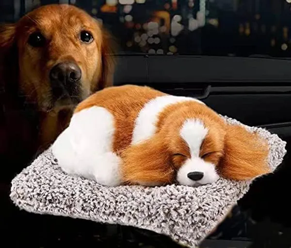 Cute_Sleeping_Dog_Dashboard_Ornament_–_White_&_Tan_|_Car_Interior_Decor_Figurine_for_Home_&_Vehicle
