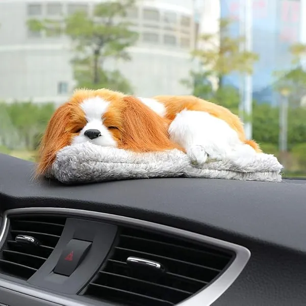 Cute_Sleeping_Dog_Dashboard_Ornament_–_White_&_Tan_|_Car_Interior_Decor_Figurine_for_Home_&_Vehicle