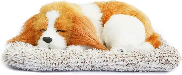 Cute_Sleeping_Dog_Dashboard_Ornament_–_White_&_Tan_|_Car_Interior_Decor_Figurine_for_Home_&_Vehicle