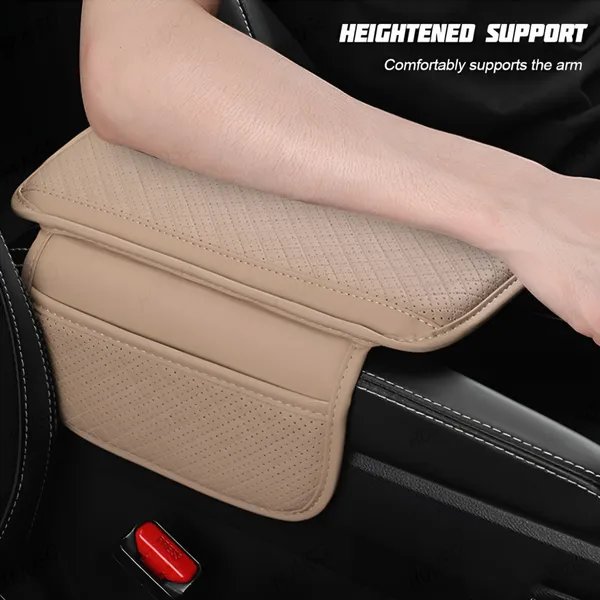 Foldable_Beige_PU_Leather_Armrest_Cushion_–_Soft_Elbow_Support_with_Side_Storage_for_Car_Console_–_Anti-Slip_Comfort_for_Long_Drives