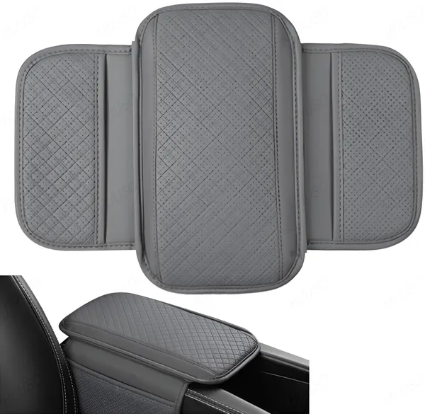 Foldable_Grey_PU_Leather_Armrest_Cushion_–_Soft_Elbow_Support_with_Side_Storage_for_Car_Console_–_Anti-Slip_Comfort_for_Long_Drives