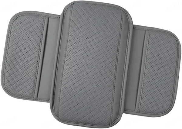 Foldable_Grey_PU_Leather_Armrest_Cushion_–_Soft_Elbow_Support_with_Side_Storage_for_Car_Console_–_Anti-Slip_Comfort_for_Long_Drives