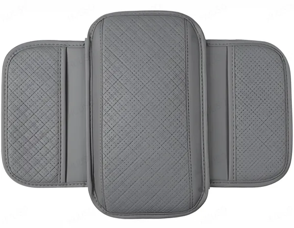 Foldable_Grey_PU_Leather_Armrest_Cushion_–_Soft_Elbow_Support_with_Side_Storage_for_Car_Console_–_Anti-Slip_Comfort_for_Long_Drives