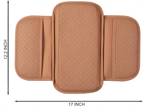 Foldable_Tan_PU_Leather_Armrest_Cushion_–_Soft_Elbow_Support_with_Side_Storage_for_Car_Console_–_Anti-Slip_Comfort_for_Long_Drives