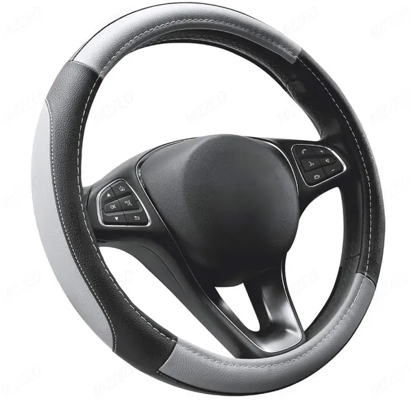 Drive_In_Style_“_Gripmaster_Black_&_Grey_Steering_Wheel_Cover_With_Anti-Slip_Grip