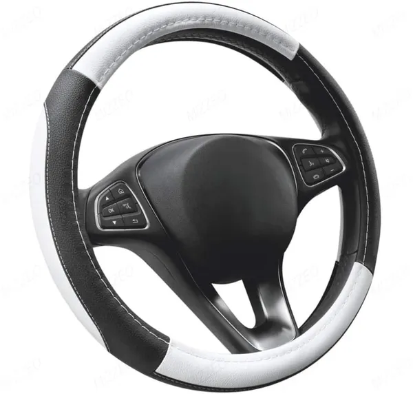 Drive_In_Style_“_Gripmaster_Black_&_White_Steering_Wheel_Cover_With_Anti-Slip_Grip