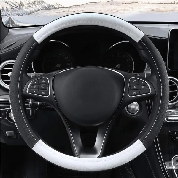Drive_In_Style_“_Gripmaster_Black_&_White_Steering_Wheel_Cover_With_Anti-Slip_Grip