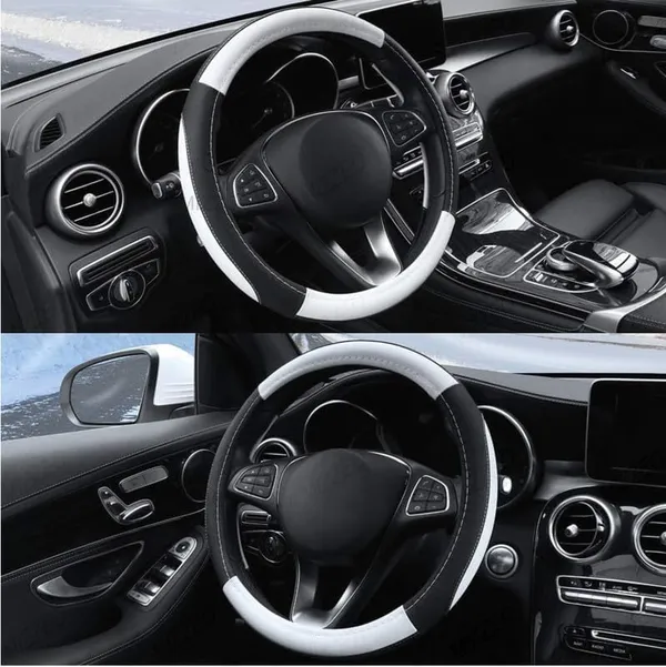 Drive_In_Style_“_Gripmaster_Black_&_White_Steering_Wheel_Cover_With_Anti-Slip_Grip