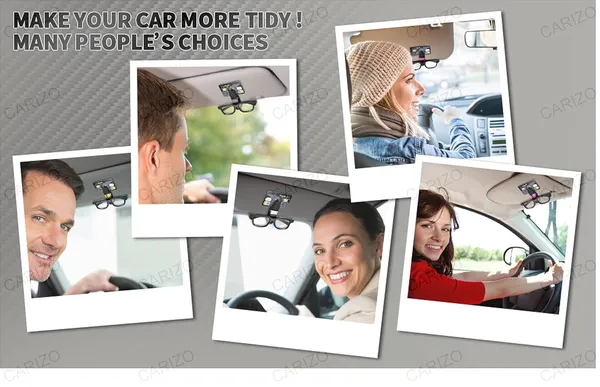 2-Pack_Car_Sun_Visor_Glasses_Holder_–_Anti-Scratch_Carbon_Finish_–_Secure_Clip_for_Sunglasses,_Eyeglasses,_Cards_&_Tickets_(Black)
