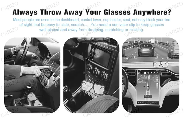 2-Pack_Car_Sun_Visor_Glasses_Holder_–_Anti-Scratch_Carbon_Finish_–_Secure_Clip_for_Sunglasses,_Eyeglasses,_Cards_&_Tickets_(Black)