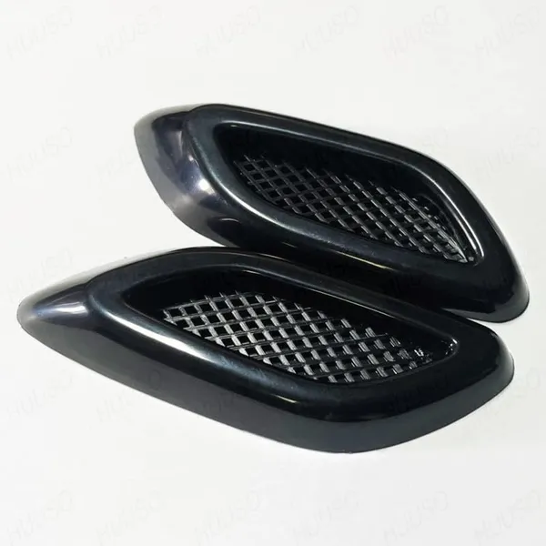 HUUSO_6-Pack_Glossy_Black_3-Row_Car_Air_Flow_Vent_Fender_Trim_–_Decorative_Side_Aero_Accessory_for_All_Cars