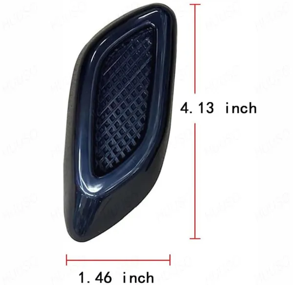 HUUSO_6-Pack_Glossy_Black_3-Row_Car_Air_Flow_Vent_Fender_Trim_–_Decorative_Side_Aero_Accessory_for_All_Cars