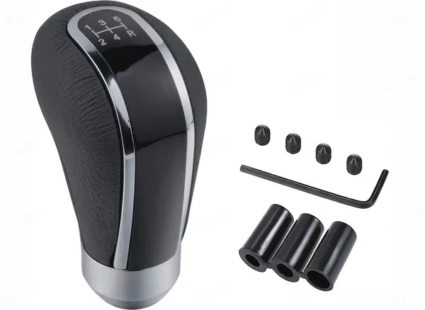 5_Speed_Manual_Car_Gear_Shift_Knob_with_Installation_Kit,_Black