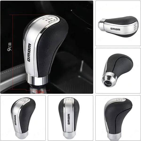 5_Speed_Manual_Car_Gear_Shift_Knob_with_Installation_Kit,_Silver
