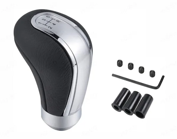 5_Speed_Manual_Car_Gear_Shift_Knob_with_Installation_Kit,_Silver