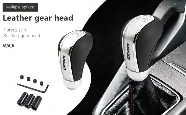 5_Speed_Manual_Car_Gear_Shift_Knob_with_Installation_Kit,_Silver