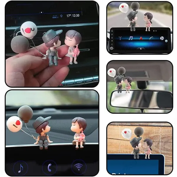 Cute_Cartoon_Couple_Dashboard_Ornament_–_Miniature_Balloon_Figurine_Decoration,_Fairy_Tale_Bonsai_Style_(Grey)