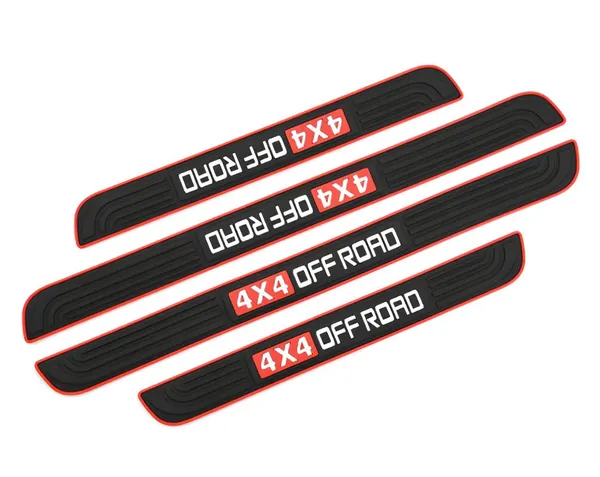 4_x_4_Off_Road_Door_Sill_Protectors_–_Pack_of_4_Black_&_Red_Scuff_Guards_–_Universal_Fit_Step_Panel_Cover_for_All_Cars