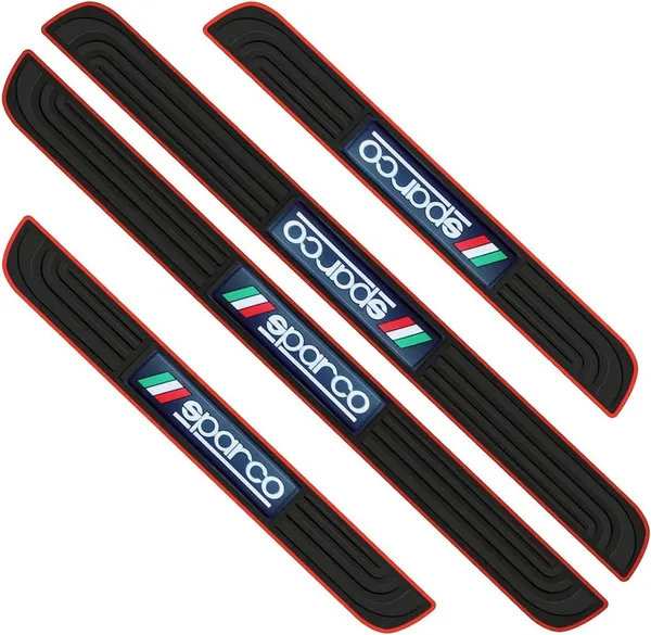 Sparco_Door_Sill_Protectors_–_Pack_of_4_Black_&_Red_Scuff_Guards_–_Universal_Fit_Step_Panel_Cover_for_All_Cars