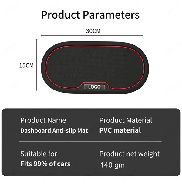 Gripmaster_Sports_Edition_Anti-Slip_Dashboard_Mat_For_Cars_“_Black_&_Red_|_Robust_Pvc_Storage_Pad_With_Sports_Logo_For_Phone,_Wallet,_Keys_&_More_“_Secure,_Stylish_&_Durable_Car_Accessory
