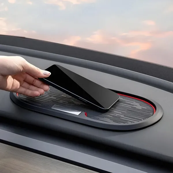Gripmaster_Sports_Edition_Anti-Slip_Dashboard_Mat_For_Cars_“_Black_&_Red_|_Robust_Pvc_Storage_Pad_With_Sports_Logo_For_Phone,_Wallet,_Keys_&_More_“_Secure,_Stylish_&_Durable_Car_Accessory