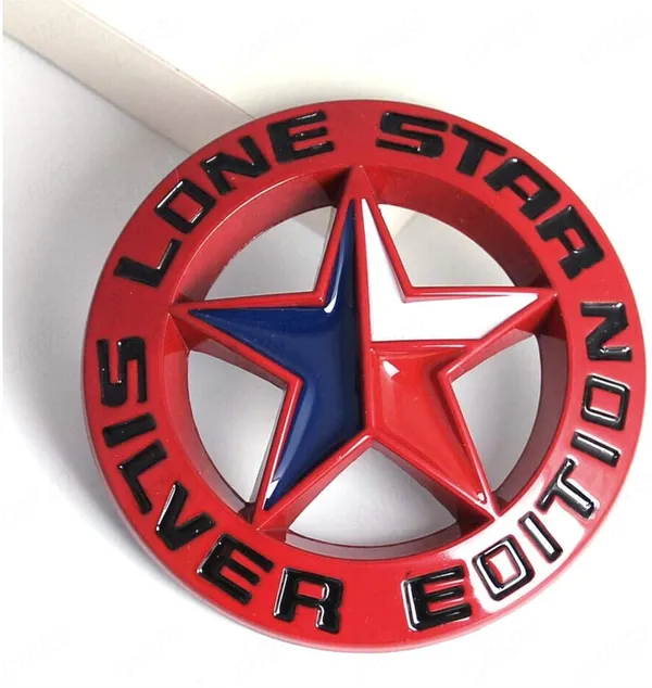 Premium_Zinc_Alloy_Badge,_3D_Premium_Car_Side_Fender_Rear_Trunk_(Design:_Silver_Lone_Star_Edition,_Red)_Emblem_Logo_Badge_Decals