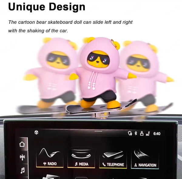 Skateboarding_Bear_Car_Ornament_Skater_Bear_Sliding_Dashboard_Decoration_For_Car_Interior,_Perfect_Surfing_Bear_Gift_(Pink)