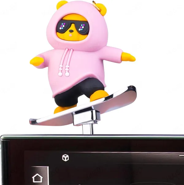 Skateboarding_Bear_Car_Ornament_Skater_Bear_Sliding_Dashboard_Decoration_For_Car_Interior,_Perfect_Surfing_Bear_Gift_(Pink)