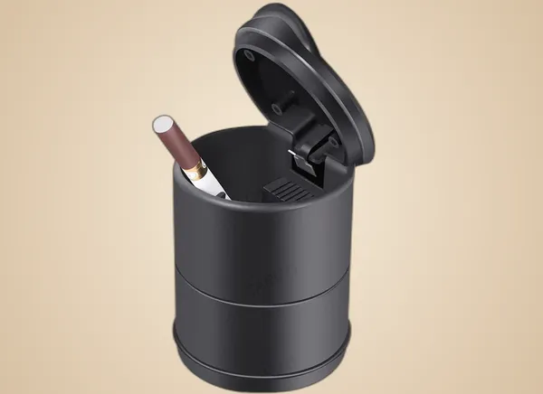 Car_Ashtray_With_Led_Light,_Black_Portable_Design,_Lid_And_Cup_Holder_Compatible,_Smell_Proof,_Fireproof,_Detachable