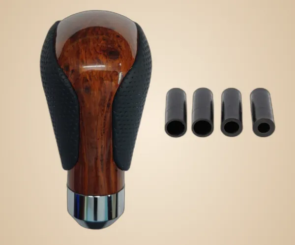 Car_5_Speed_Manual_And_Automatic_Gear_Shift_Knob,_Wooden_Leather_Coat,_Installation_Kit_Included