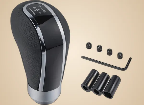 5_Speed_Manual_Car_Gear_Shift_Knob_with_Installation_Kit,_Black