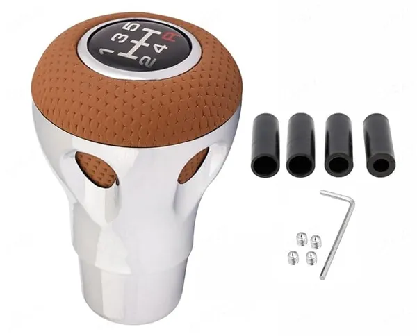 Car_5_Speed_Manual_Transmission_Gear_Shift_Knob_Dynodrive_Beige_With_4_Adapters,_Screws_And_Allen_Key