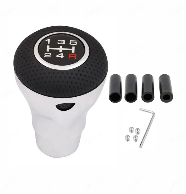 Car_5_Speed_Manual_Transmission_Gear_Shift_Knob_Dynodrive_Black_With_4_Adapters,_Screws_And_Allen_Key