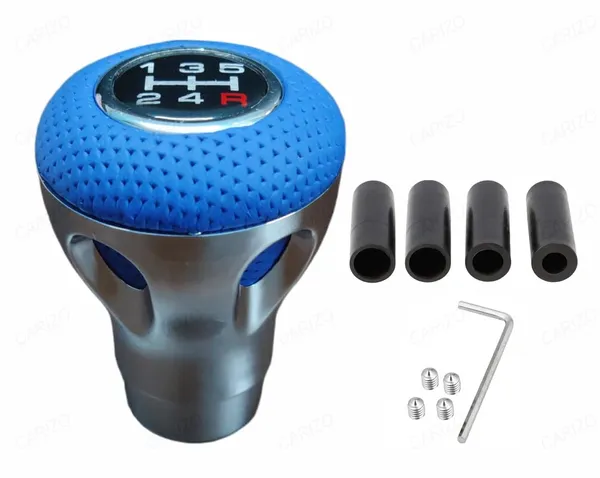 Car_5_Speed_Manual_Transmission_Gear_Shift_Knob_Dyno_Drive_Blue_With_4_Adapters,_Screws_And_Allen_Key