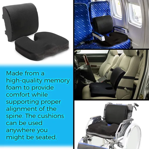 Memory_Foam_Seat_Cushion_–_Orthopedic_Tailbone_Pain_Relief_&_Posture_Support_Pillow_with_Breathable_Black_Mesh_Cover_for_Office,_Car,_and_Travel