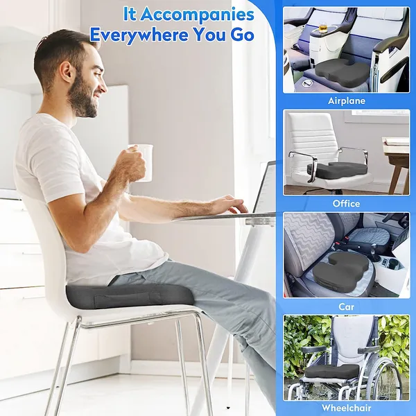Memory_Foam_Seat_Cushion_–_Orthopedic_Tailbone_Pain_Relief_&_Posture_Support_Pillow_with_Breathable_Black_Mesh_Cover_for_Office,_Car,_and_Travel