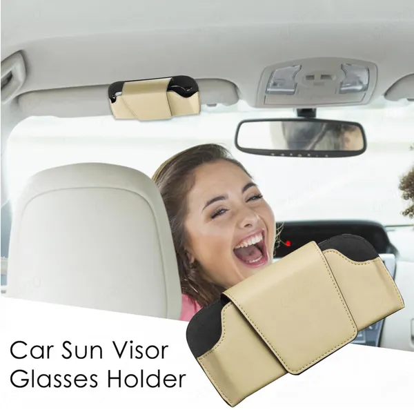 PU_Leather_Car_Sunglasses_Holder_–_Beige_Organizer_for_Small_Essentials,_Universal_Fit_for_All_Vehicles