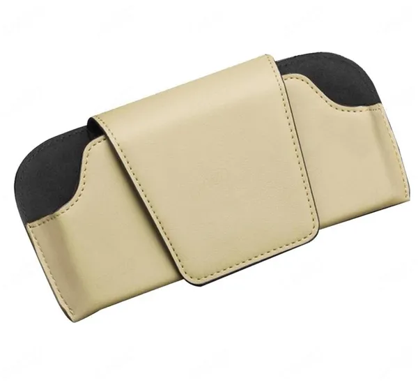 PU_Leather_Car_Sunglasses_Holder_–_Beige_Organizer_for_Small_Essentials,_Universal_Fit_for_All_Vehicles
