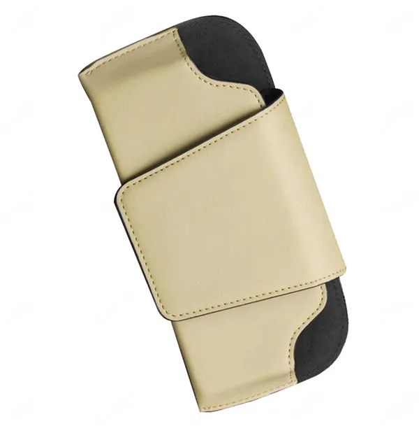 PU_Leather_Car_Sunglasses_Holder_–_Beige_Organizer_for_Small_Essentials,_Universal_Fit_for_All_Vehicles