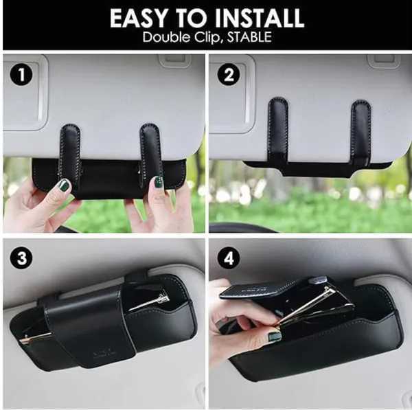 PU_Leather_Car_Sunglasses_Holder_–_Black_Organizer_for_Small_Essentials,_Universal_Fit_for_All_Vehicles