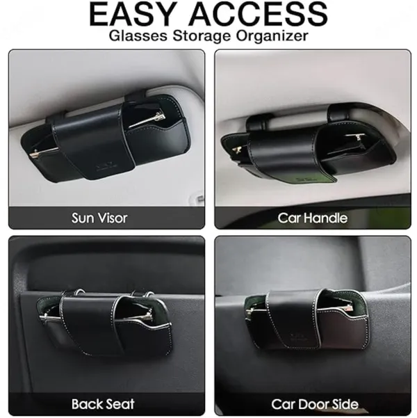 PU_Leather_Car_Sunglasses_Holder_–_Black_Organizer_for_Small_Essentials,_Universal_Fit_for_All_Vehicles