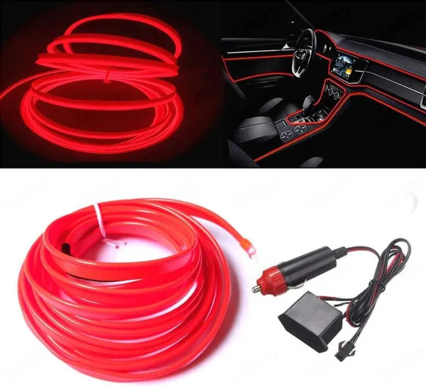 Car_Interior_Led_Strip_Lights,_Glowing_Electroluminescent_Wire_Lights_Ambient_Lighting_Kits_(5M,_Red)_Compatible_With_All_Cars